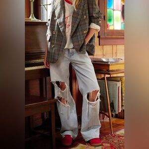 Free People Tennessee Low Rise Distressed Boyfriend Jeans